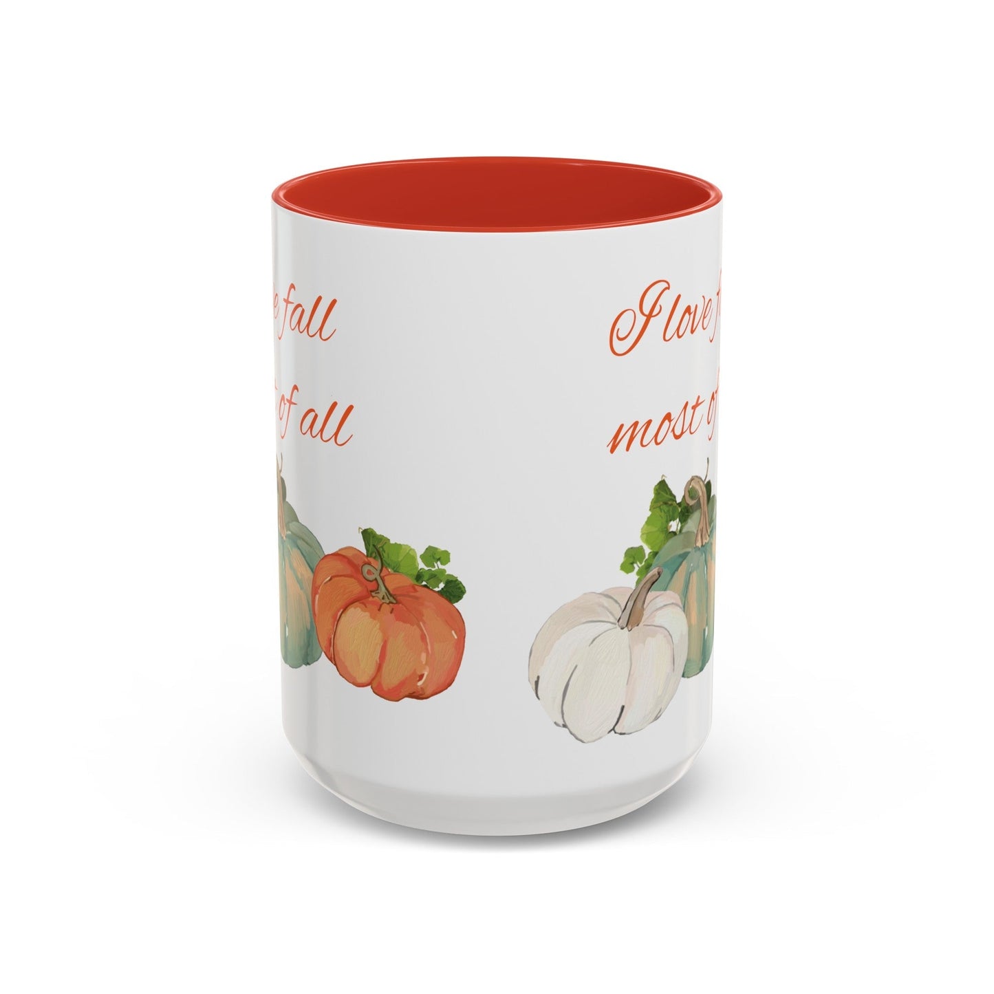 Fall Harvest Two Tone Accent Coffee Mugs (11 oz, 15oz)