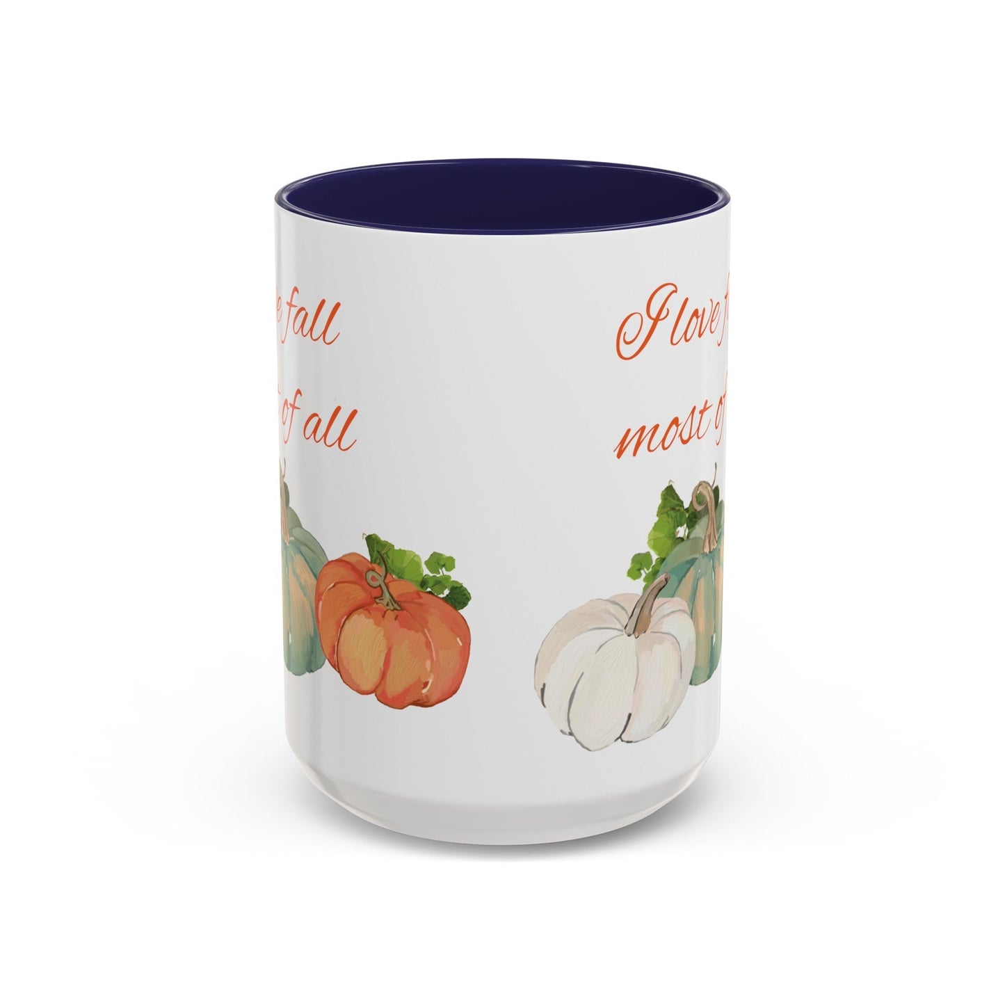 Fall Harvest Two Tone Accent Coffee Mugs (11 oz, 15oz)