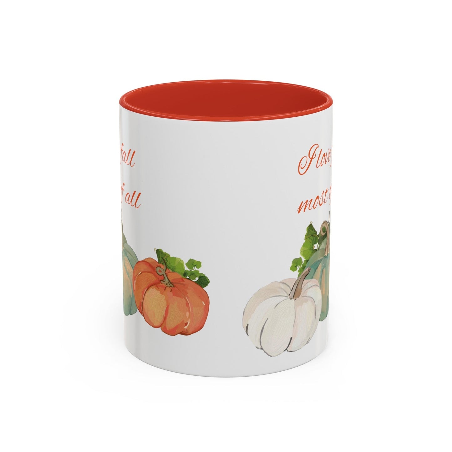 Fall Harvest Two Tone Accent Coffee Mugs (11 oz, 15oz)