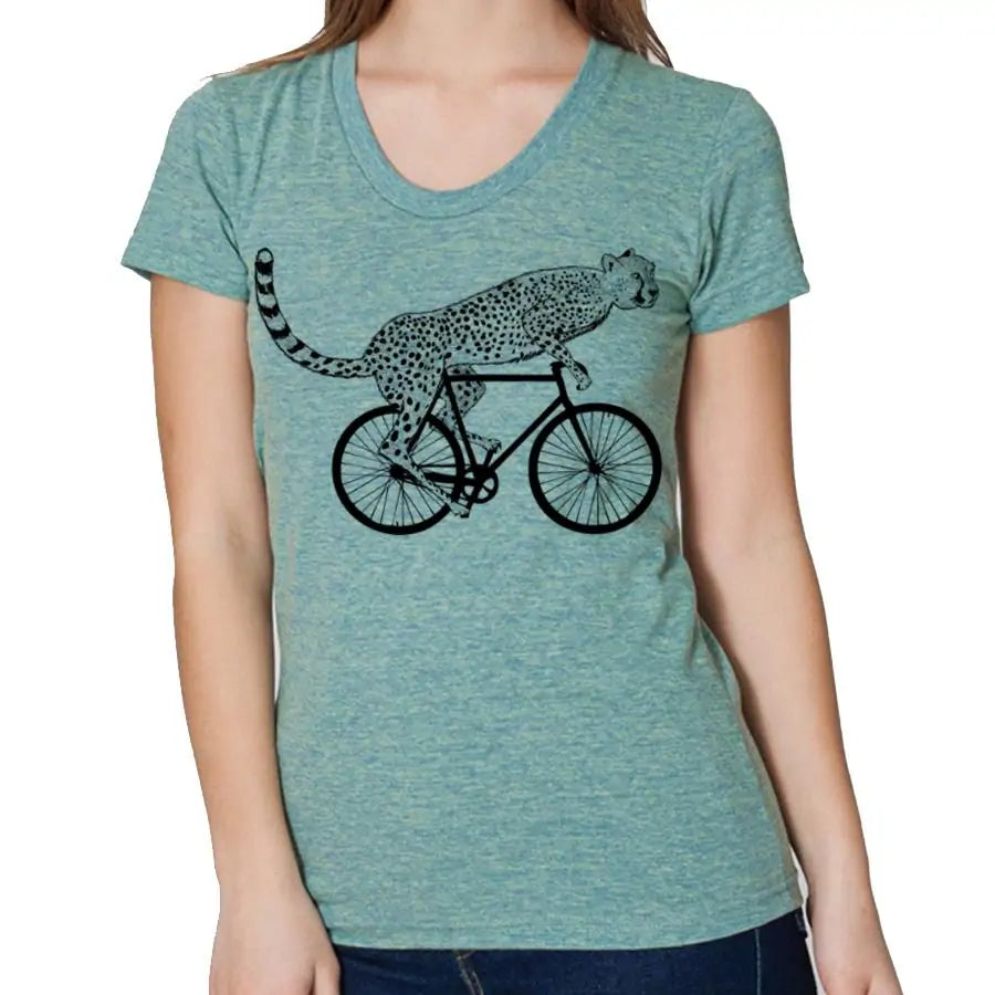 Women's Print Shirt - Cycling cheetah