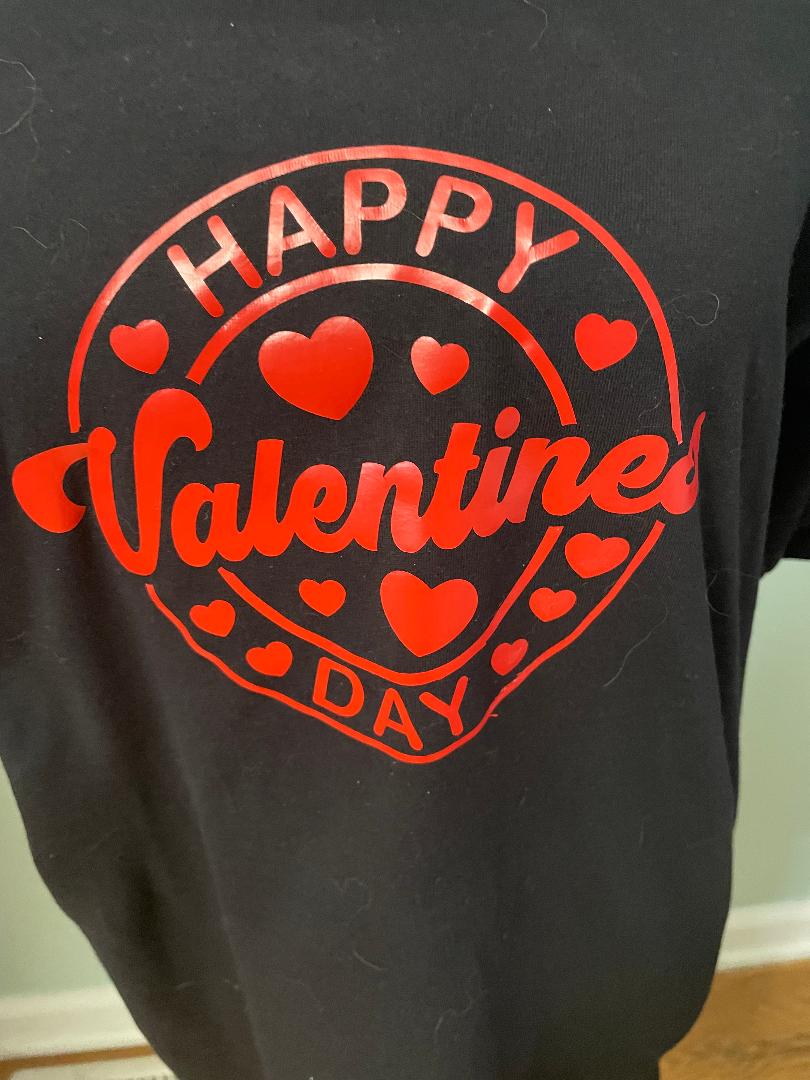 Short  Sleeve T-shirt Happy Valentines Day