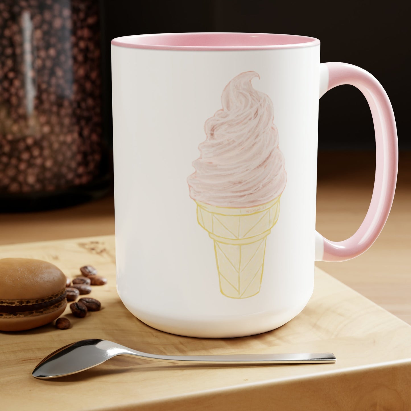 Ice Cream Two-Tone Coffee Mugs, 15oz