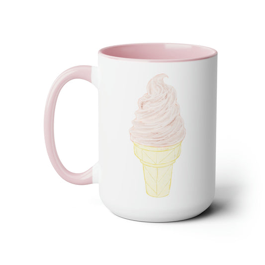 Ice Cream Two-Tone Coffee Mugs, 15oz