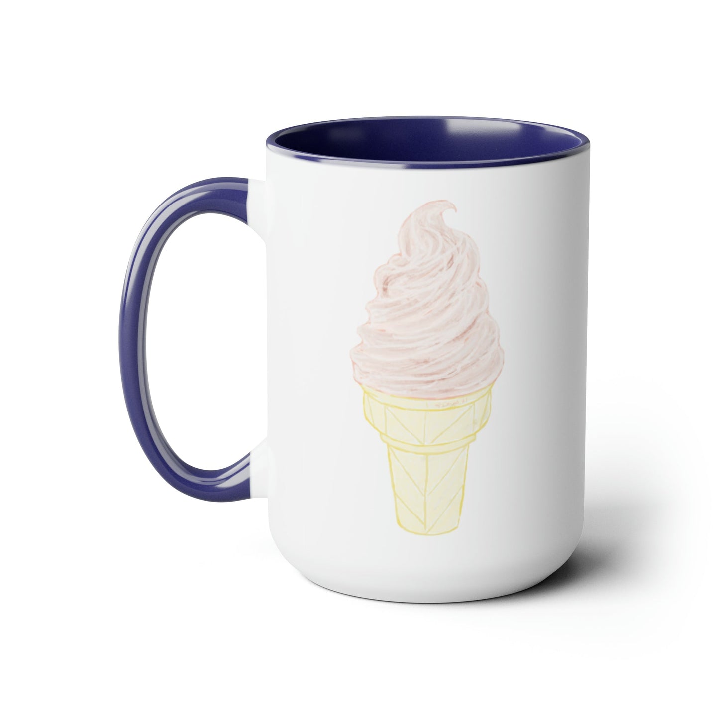 Ice Cream Two-Tone Coffee Mugs, 15oz