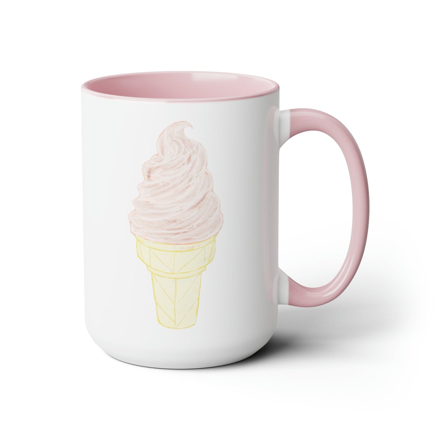 Ice Cream Two-Tone Coffee Mugs, 15oz