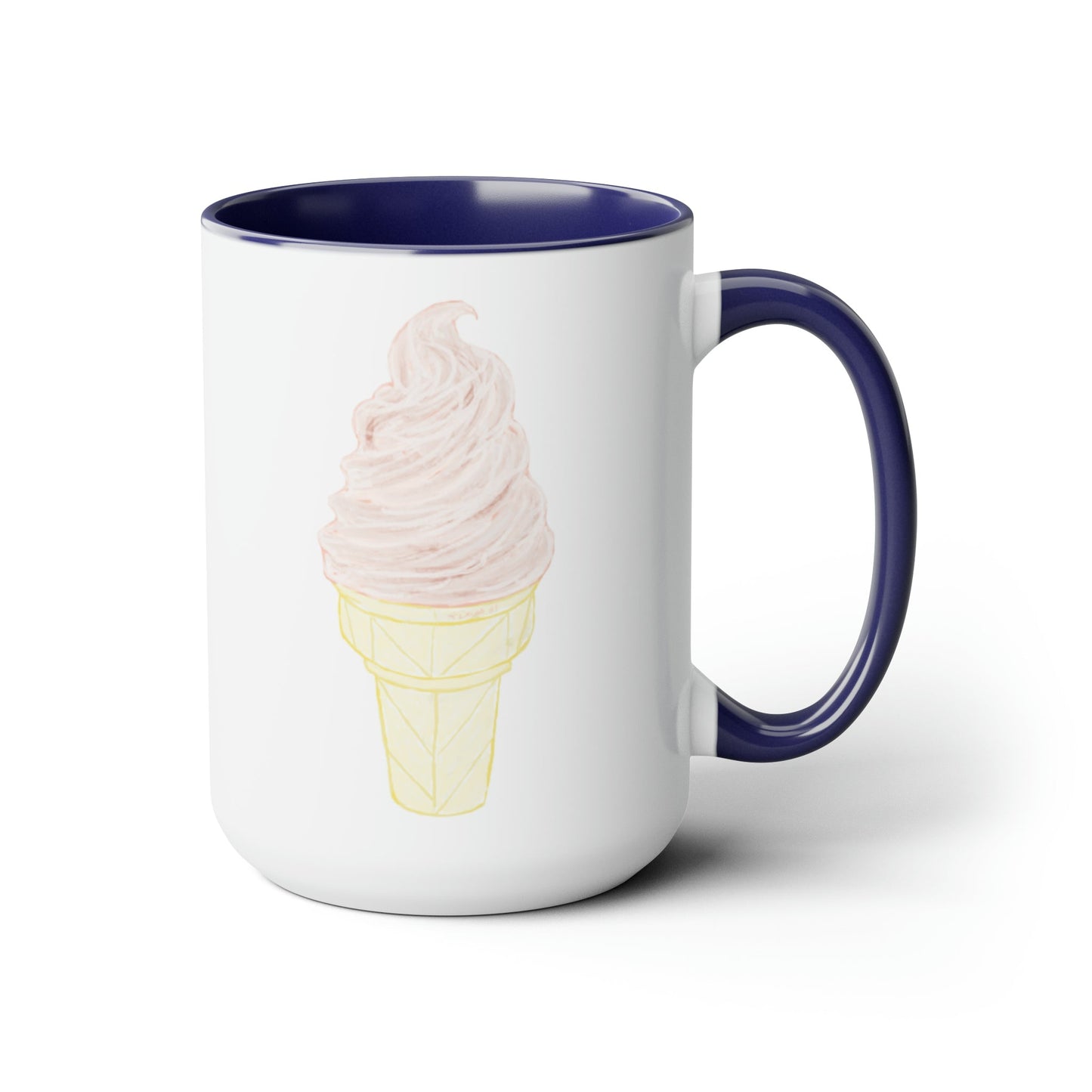 Ice Cream Two-Tone Coffee Mugs, 15oz