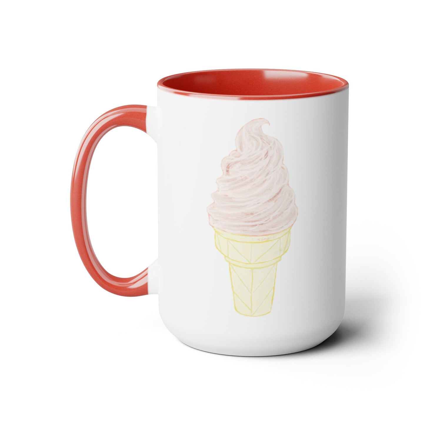 Ice Cream Two-Tone Coffee Mugs, 15oz