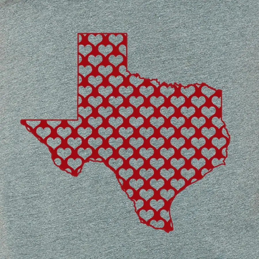 Men's Print Shirt - Texas hearts