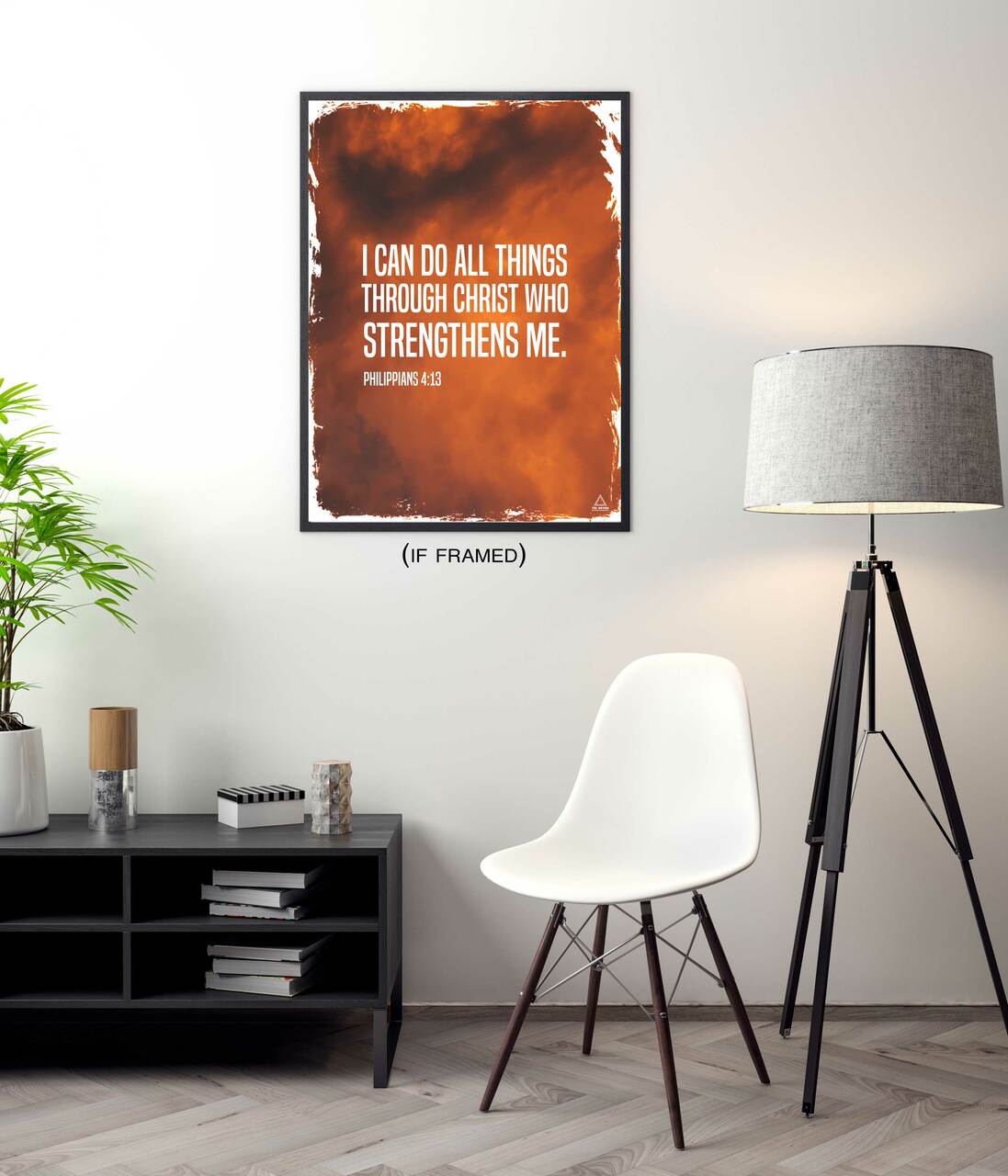 Philippians 4:13 Poster I Can Do All Things Bible Scripture Verse Quote Wall Art (18"x24")