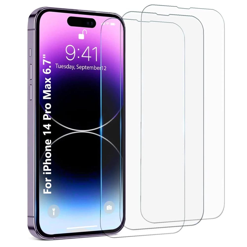 ZeroDamage Ultra-Strong Tempered Glass Screen Protector (2-Pack) - iPhone 14 Pro Max