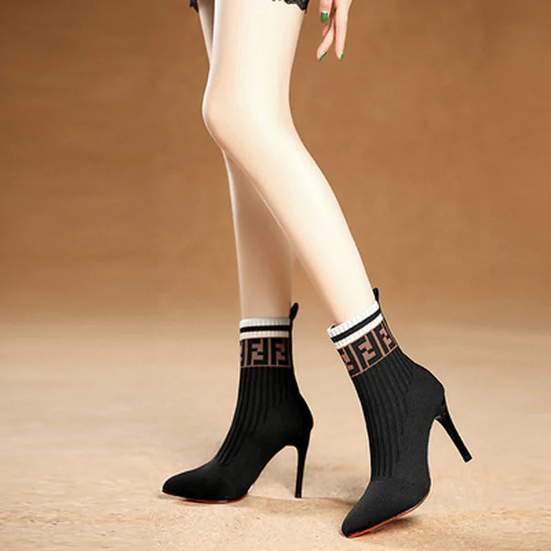 Chic Stylish Sock Heels