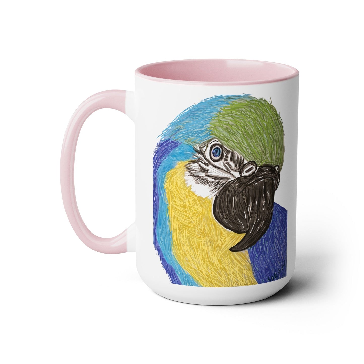 Macaw Two-Tone Coffee Mugs, 15oz