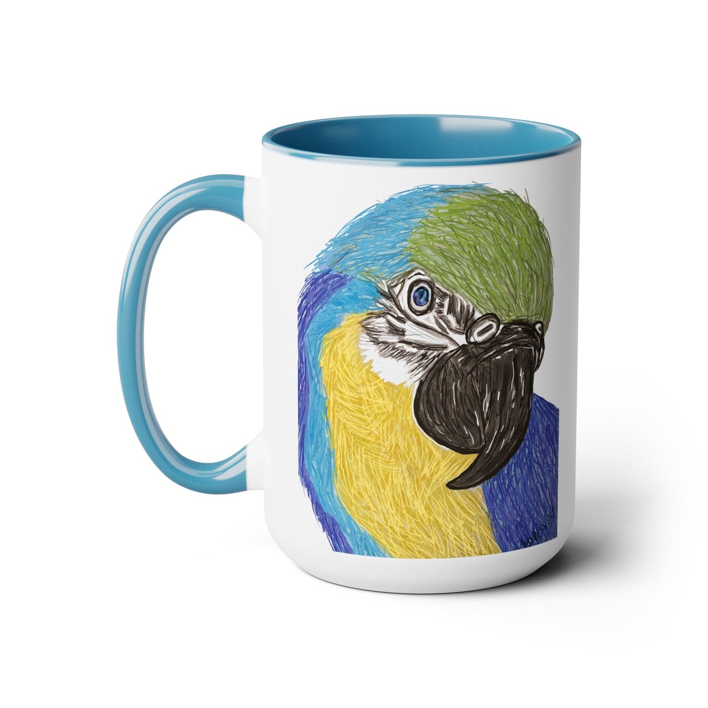 Macaw Two-Tone Coffee Mugs, 15oz