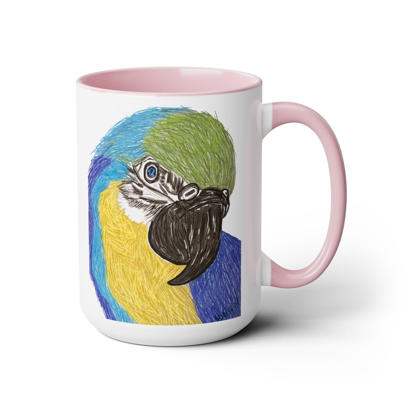 Macaw Two-Tone Coffee Mugs, 15oz