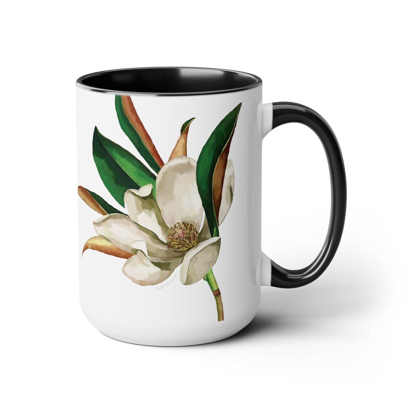 Magnolia Two-Tone Coffee Mugs, 15oz