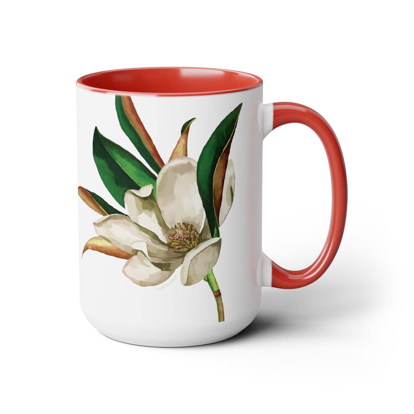 Magnolia Two-Tone Coffee Mugs, 15oz