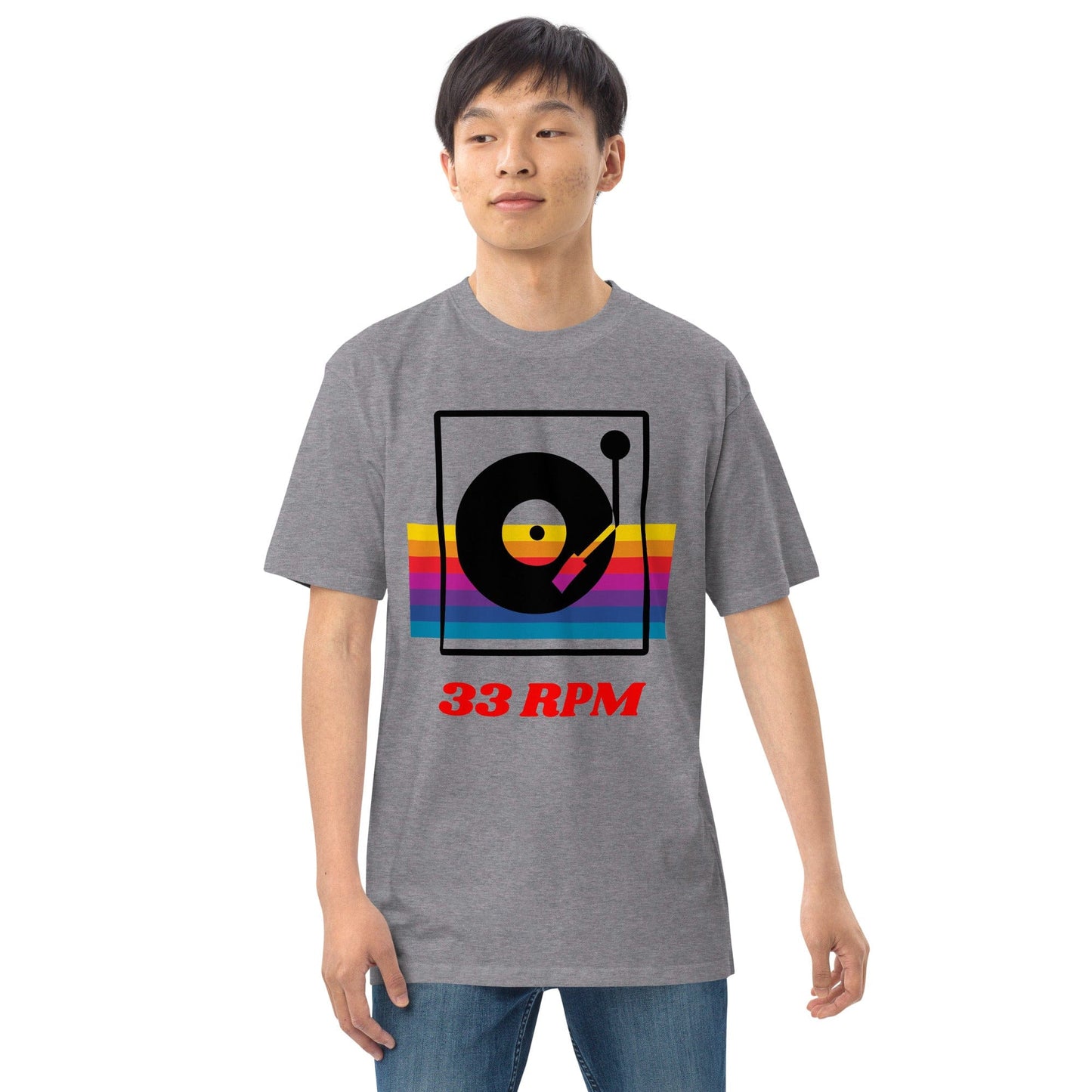 33 RPM Retro Print Unisex Heavyweight Tee