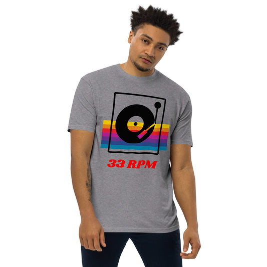 33 RPM Retro Print Unisex Heavyweight Tee