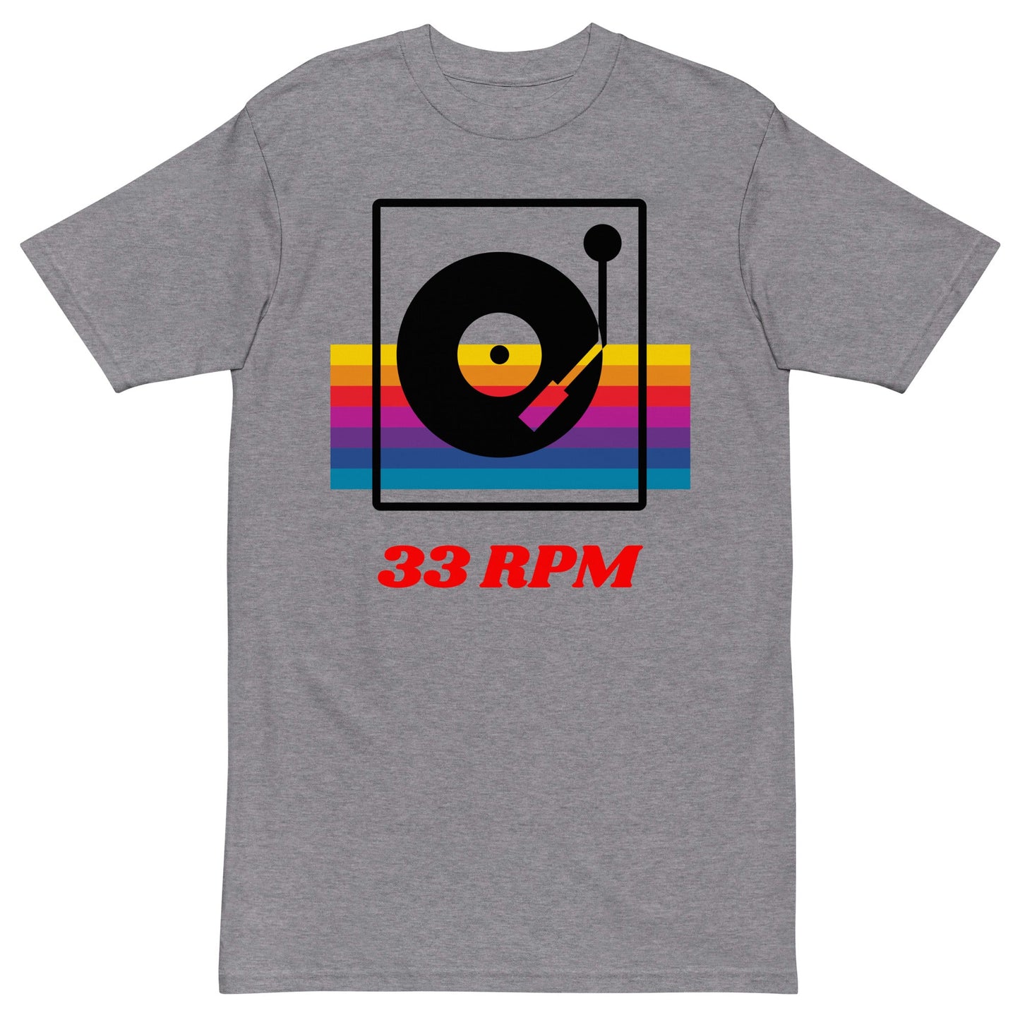 33 RPM Retro Print Unisex Heavyweight Tee