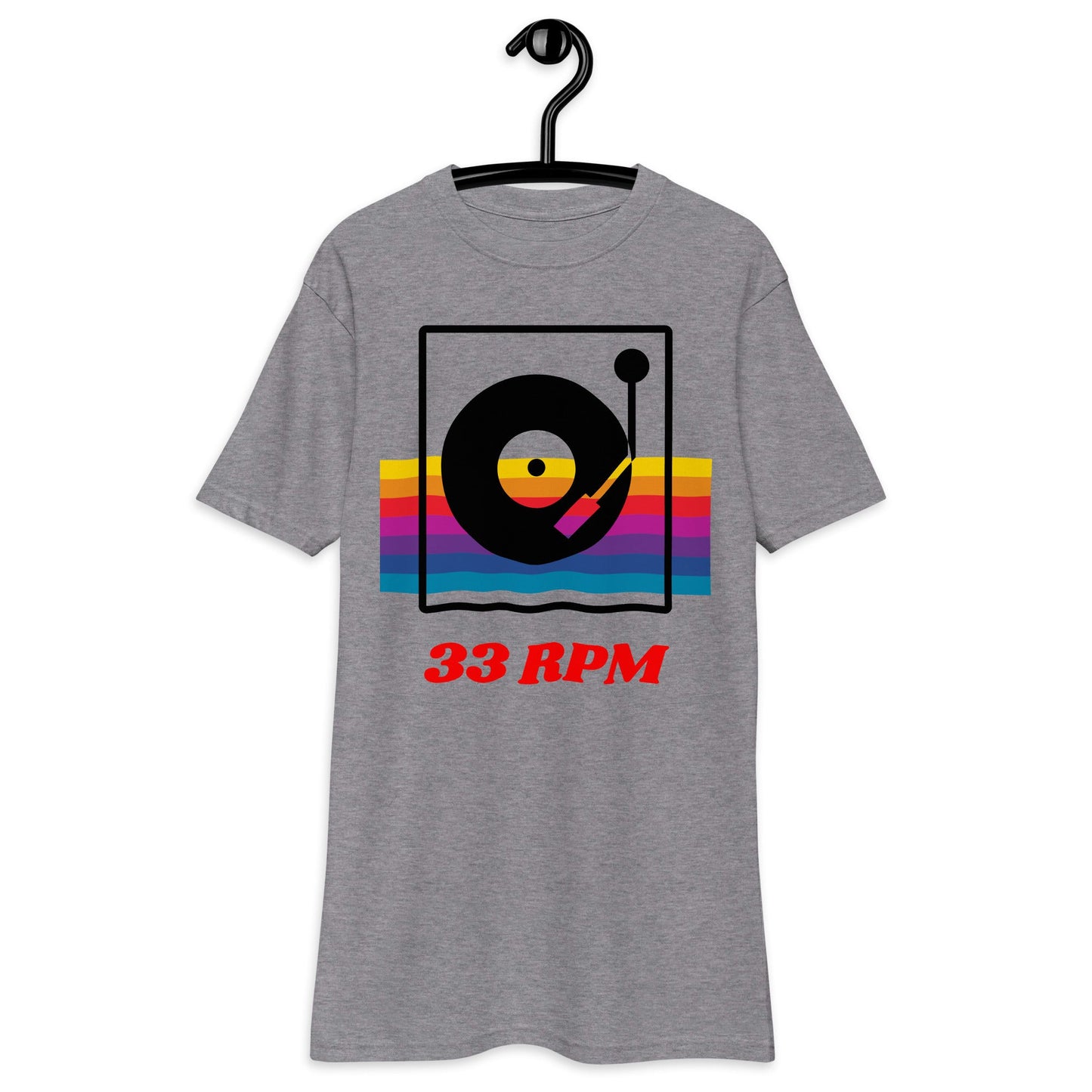 33 RPM Retro Print Unisex Heavyweight Tee