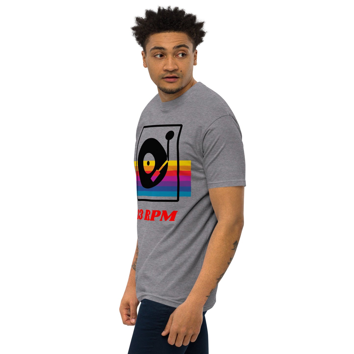 33 RPM Retro Print Unisex Heavyweight Tee