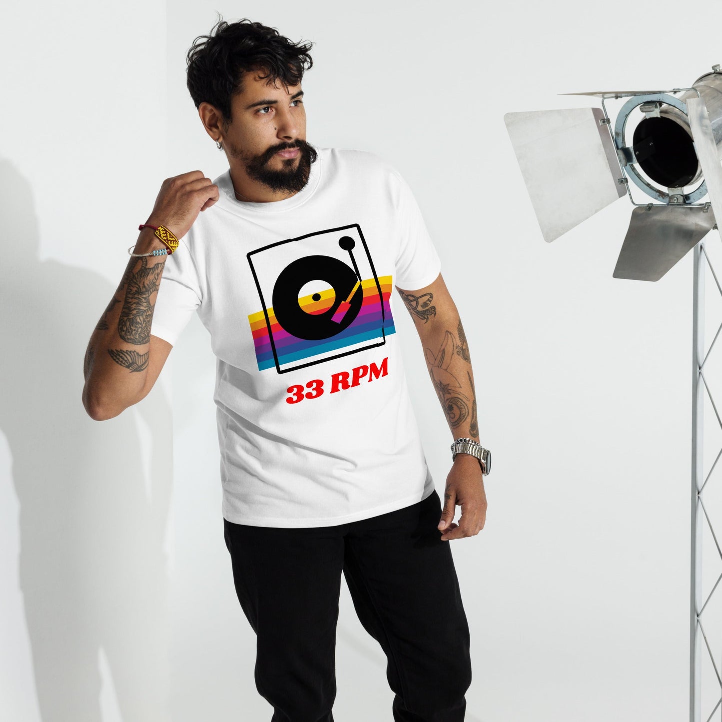 33 RPM Retro Print Unisex Heavyweight Tee