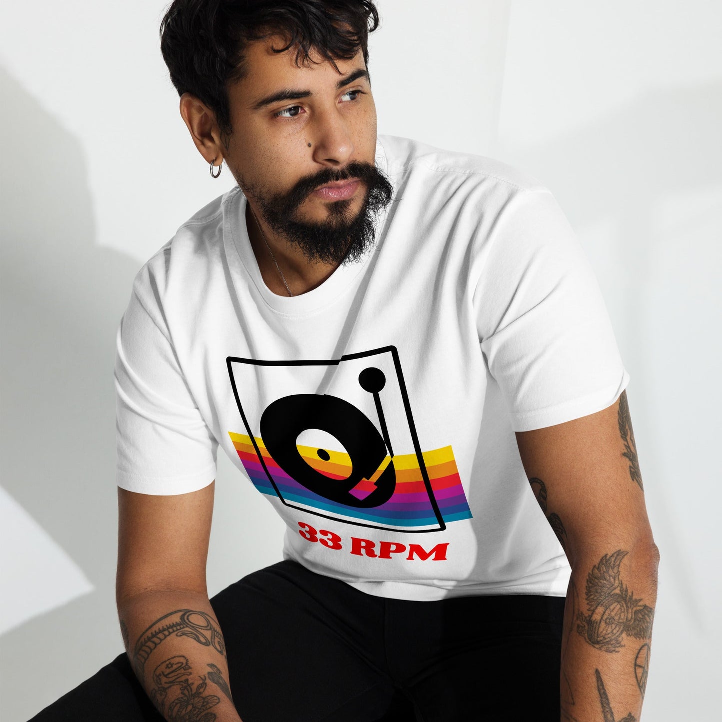 33 RPM Retro Print Unisex Heavyweight Tee