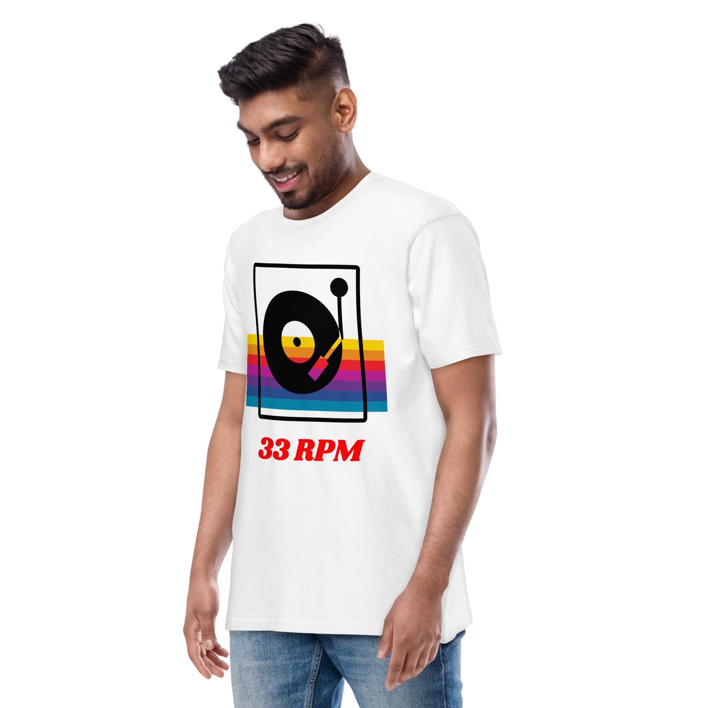 33 RPM Retro Print Unisex Heavyweight Tee