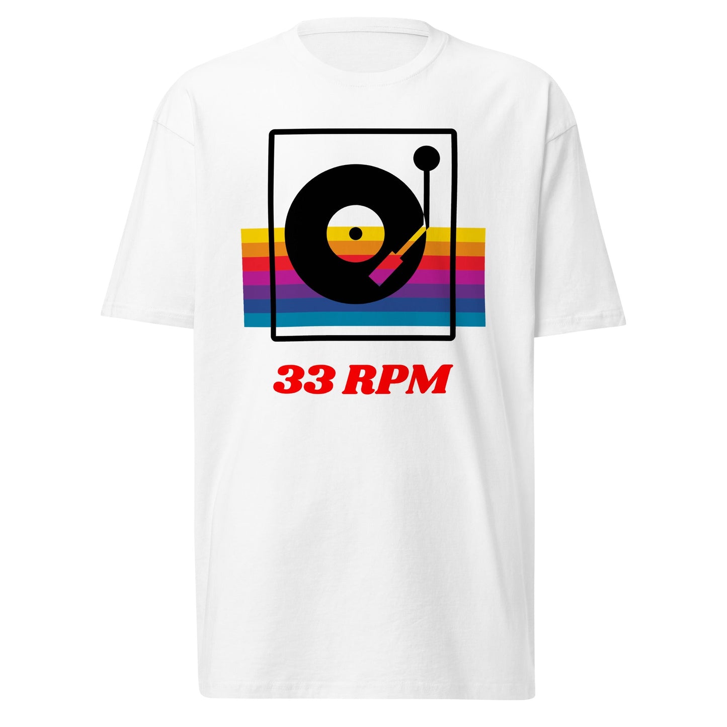 33 RPM Retro Print Unisex Heavyweight Tee