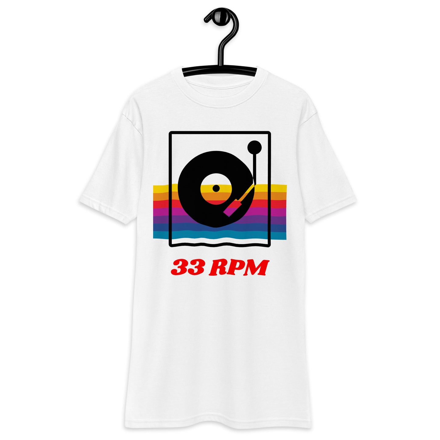 33 RPM Retro Print Unisex Heavyweight Tee