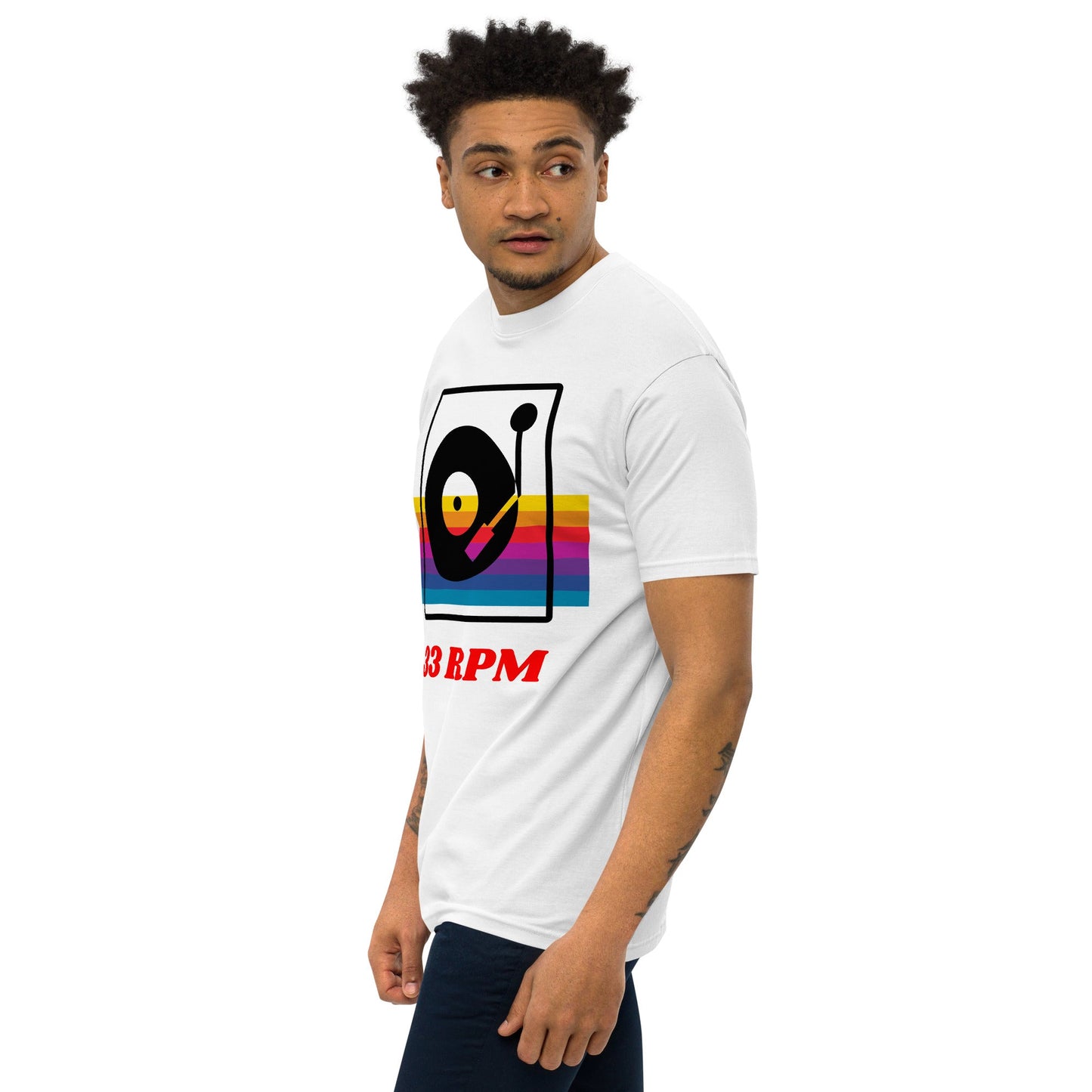 33 RPM Retro Print Unisex Heavyweight Tee