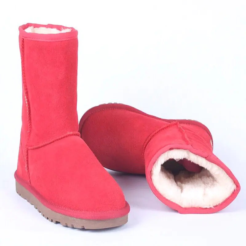 Cozy Winter Boots - Authentic Cowhide, Waterproof Protection, Superior Insulation