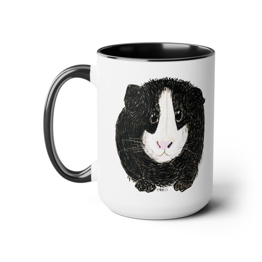 Oreo- Guinea Pig Two-Tone Coffee Mugs, 15oz