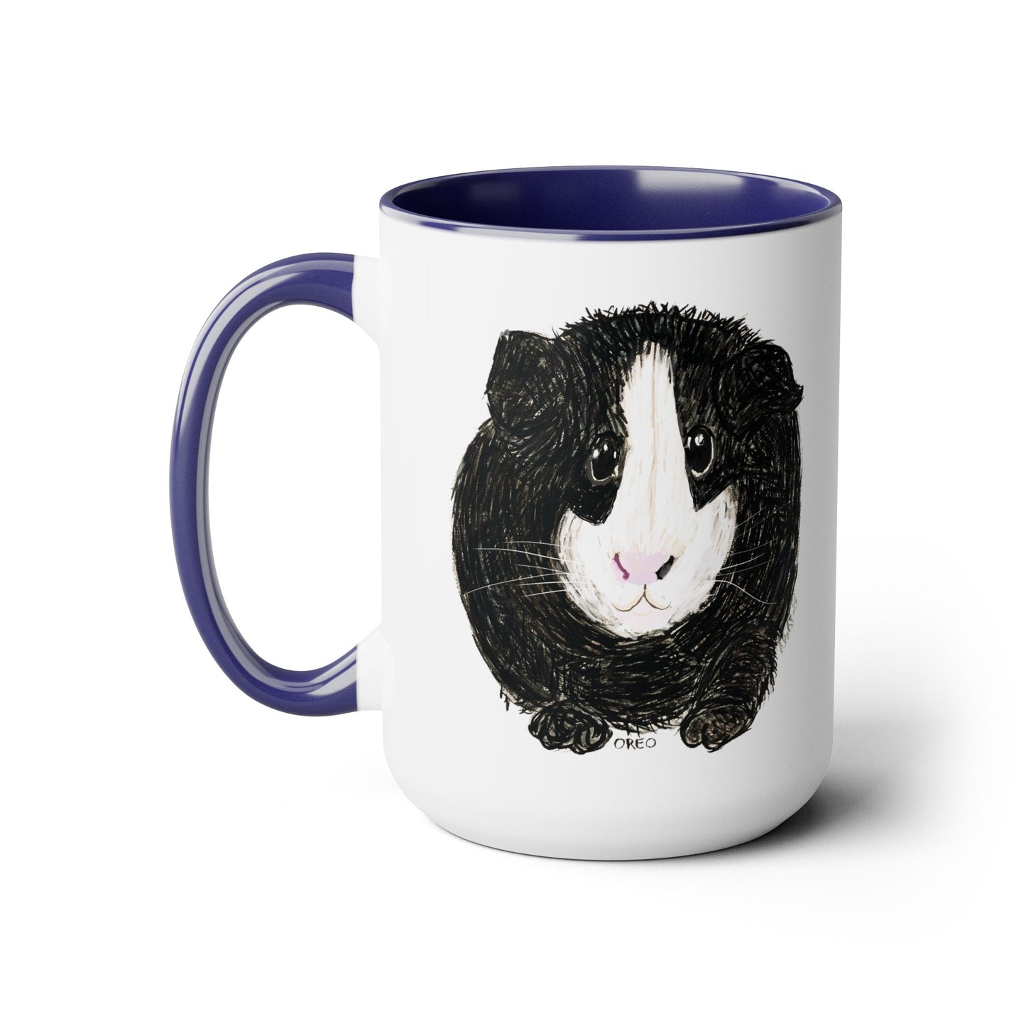 Oreo- Guinea Pig Two-Tone Coffee Mugs, 15oz