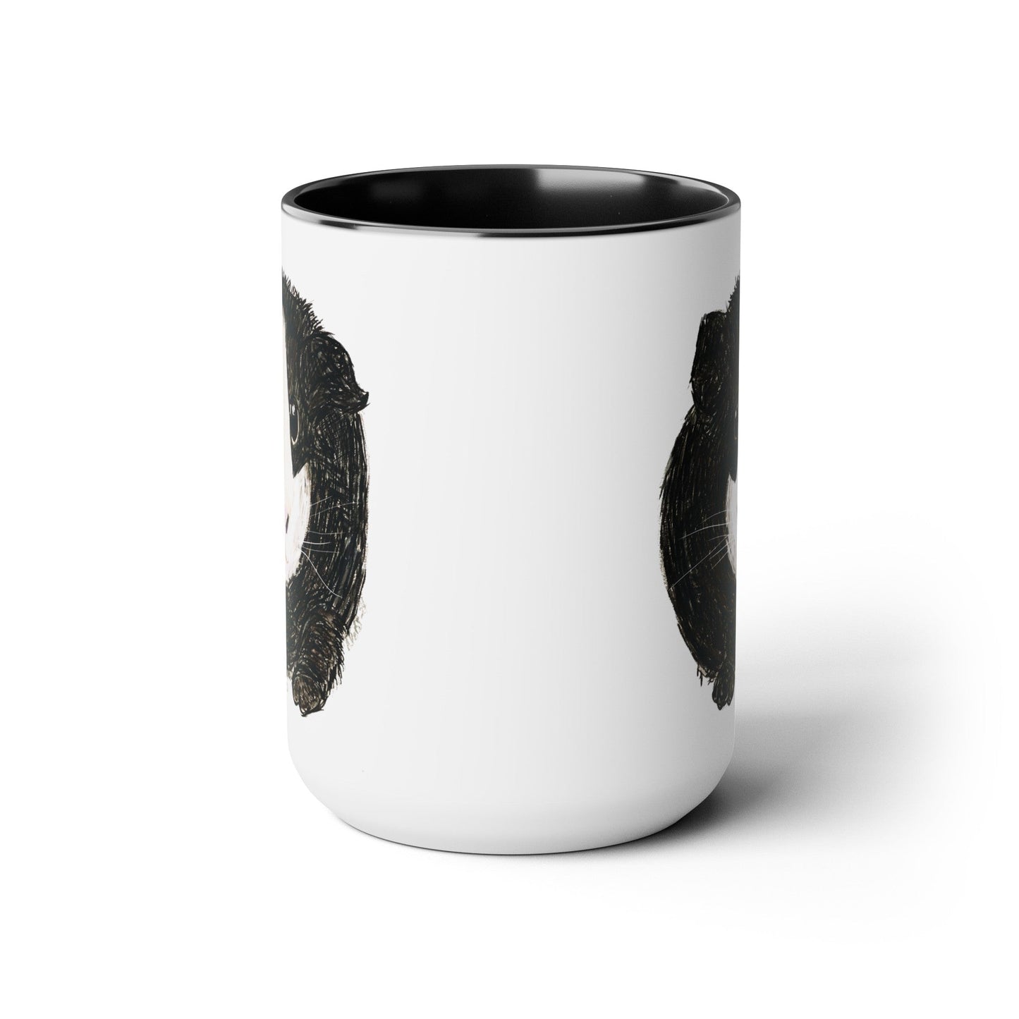 Oreo- Guinea Pig Two-Tone Coffee Mugs, 15oz