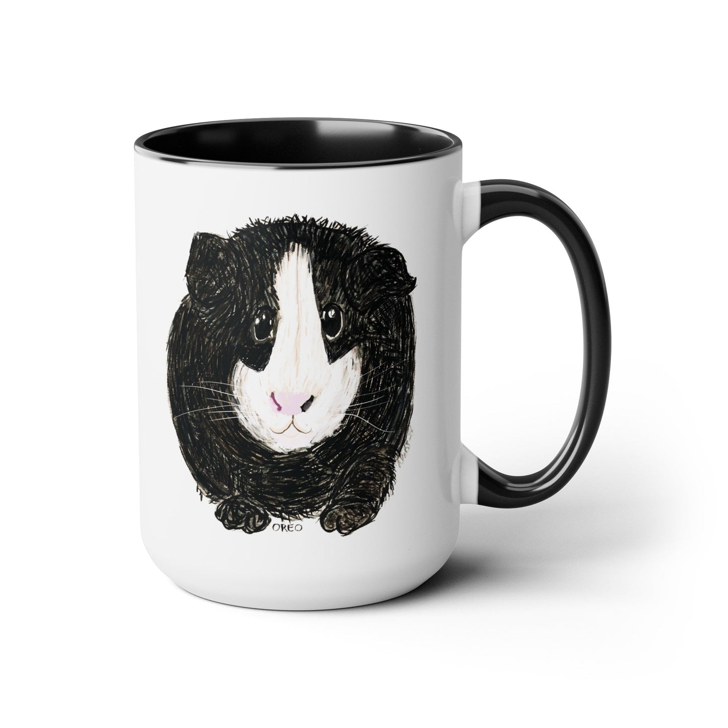 Oreo- Guinea Pig Two-Tone Coffee Mugs, 15oz