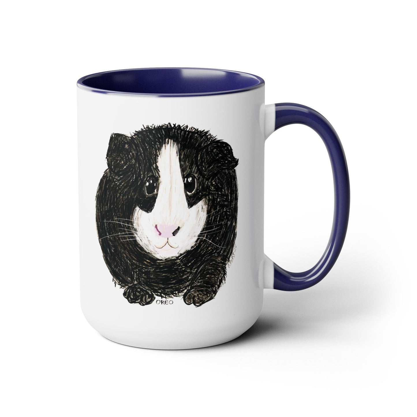 Oreo- Guinea Pig Two-Tone Coffee Mugs, 15oz