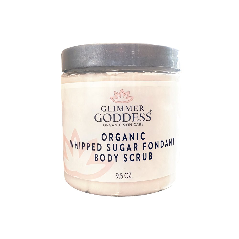 Organic Whipped Sugar Fondant Exfoliating Body Scrub - Crepey Skin Treatment