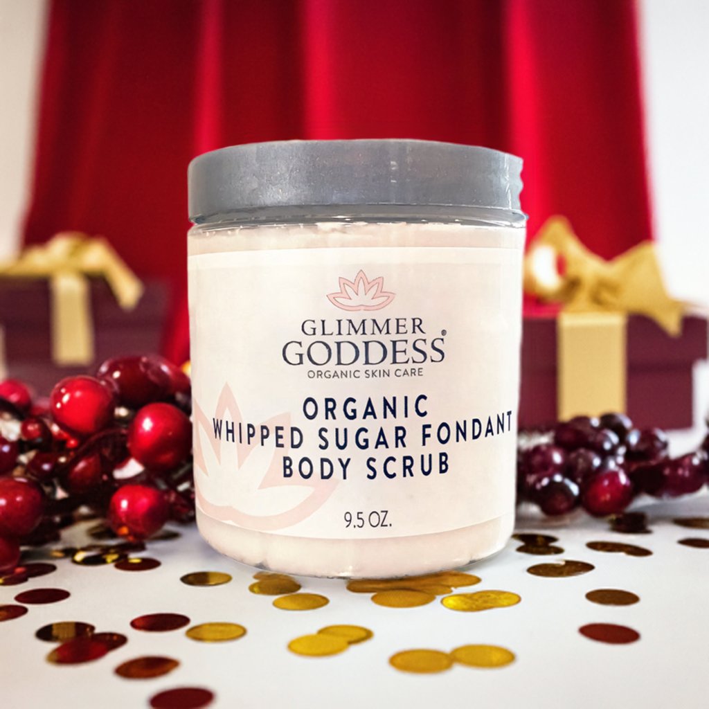 Organic Whipped Sugar Fondant Exfoliating Body Scrub - Crepey Skin Treatment