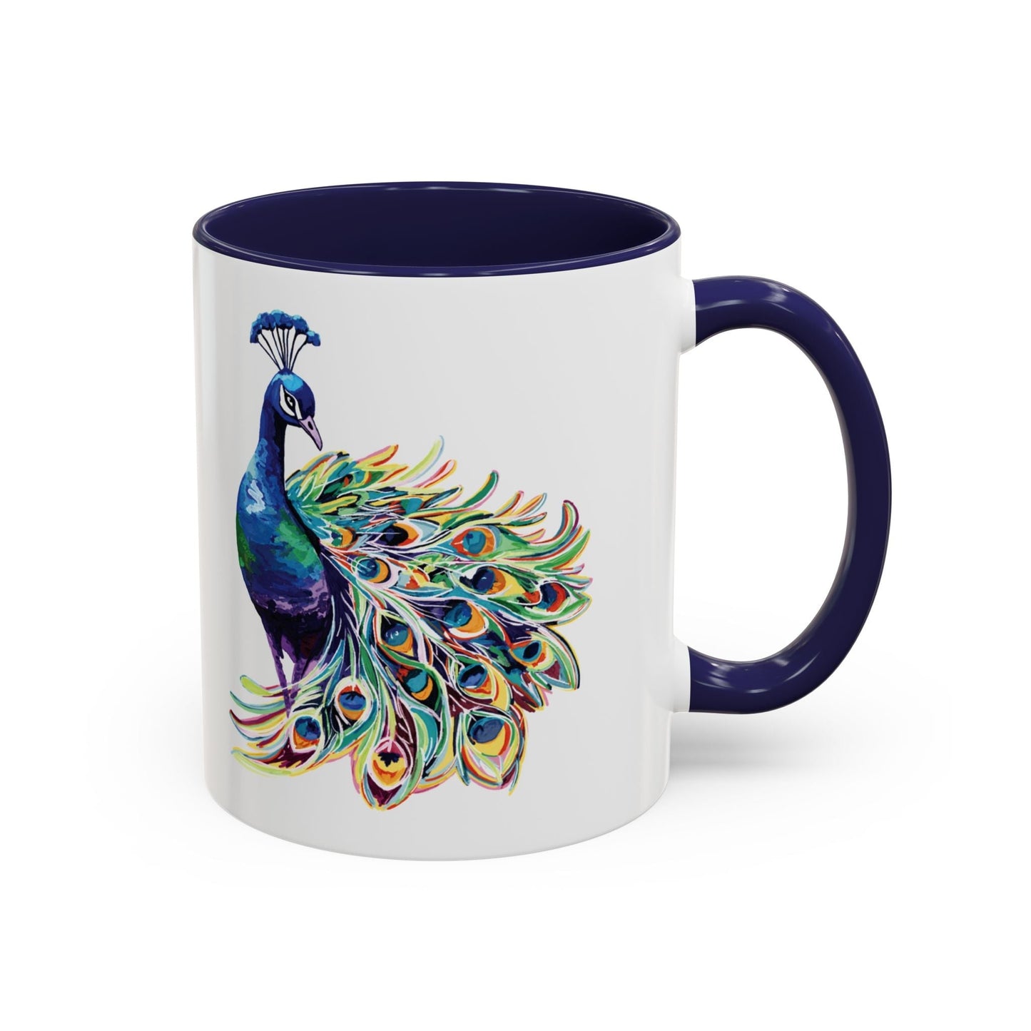 Peacock Two Tone Coffee Mugs (11oz & 15oz)