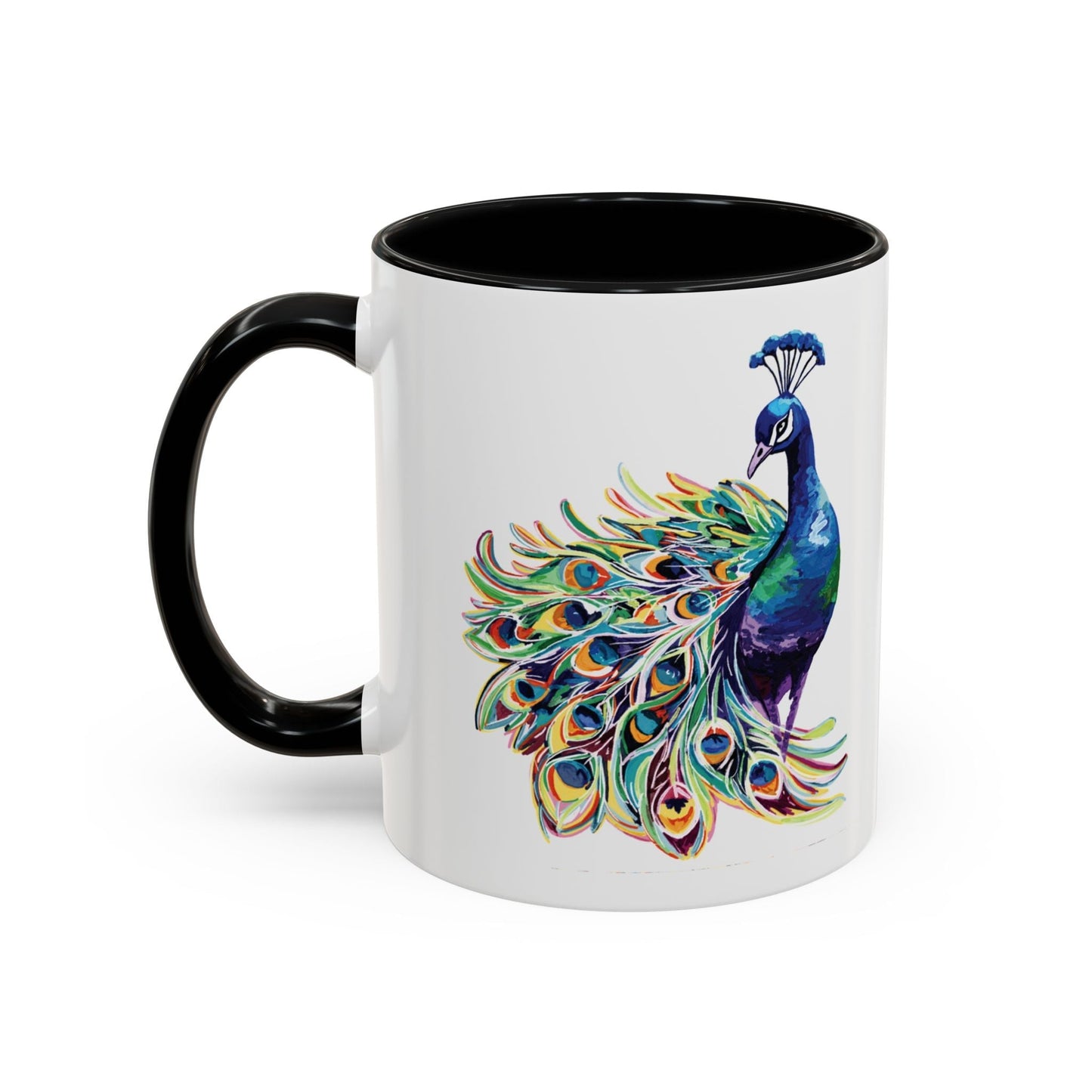 Peacock Two Tone Coffee Mugs (11oz & 15oz)