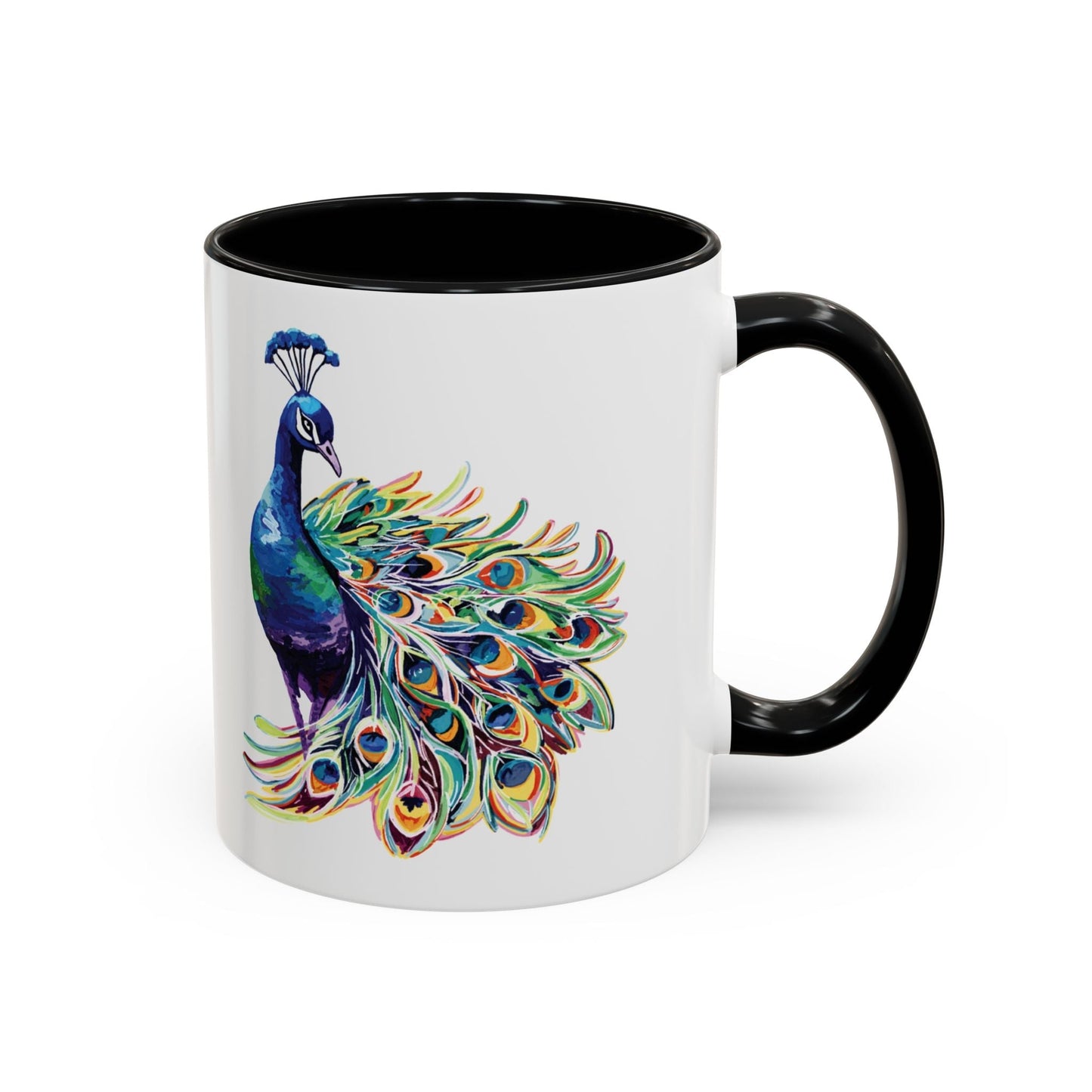 Peacock Two Tone Coffee Mugs (11oz & 15oz)