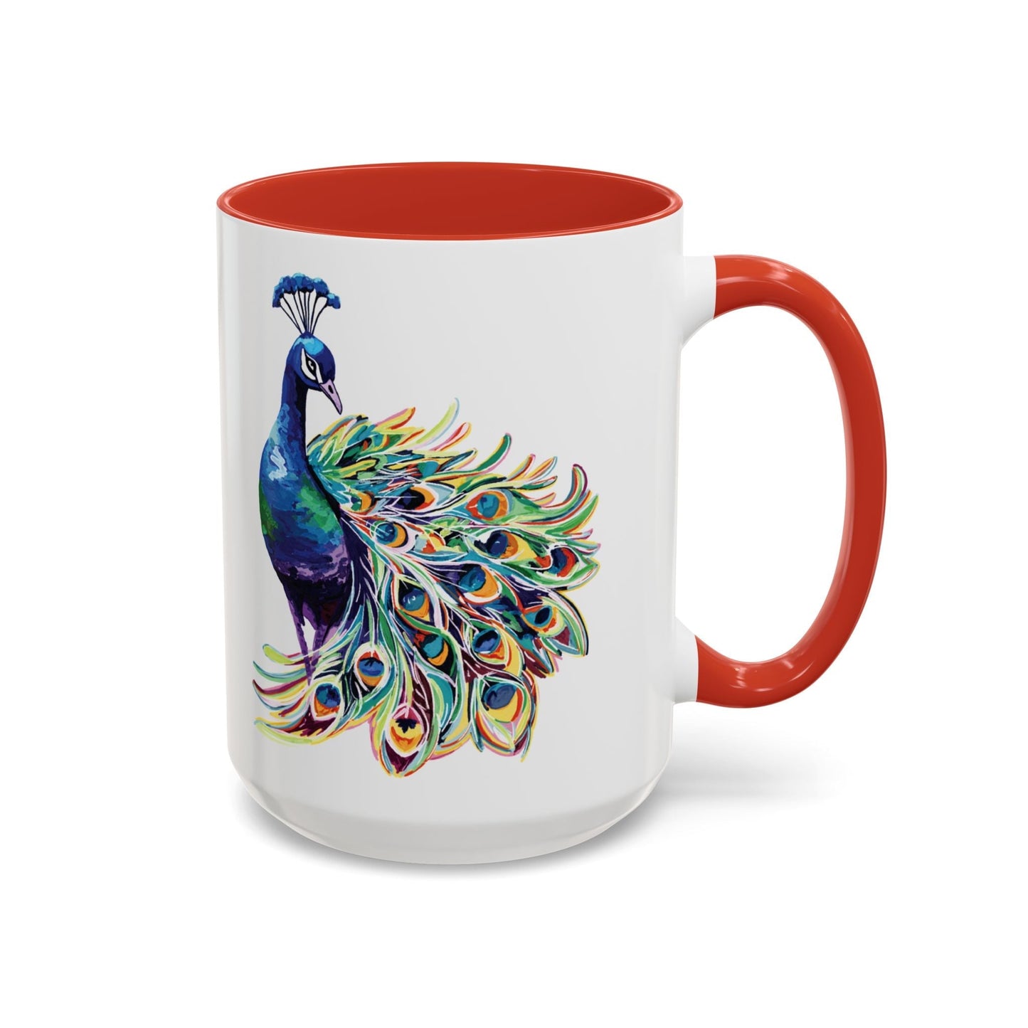 Peacock Two Tone Coffee Mugs (11oz & 15oz)