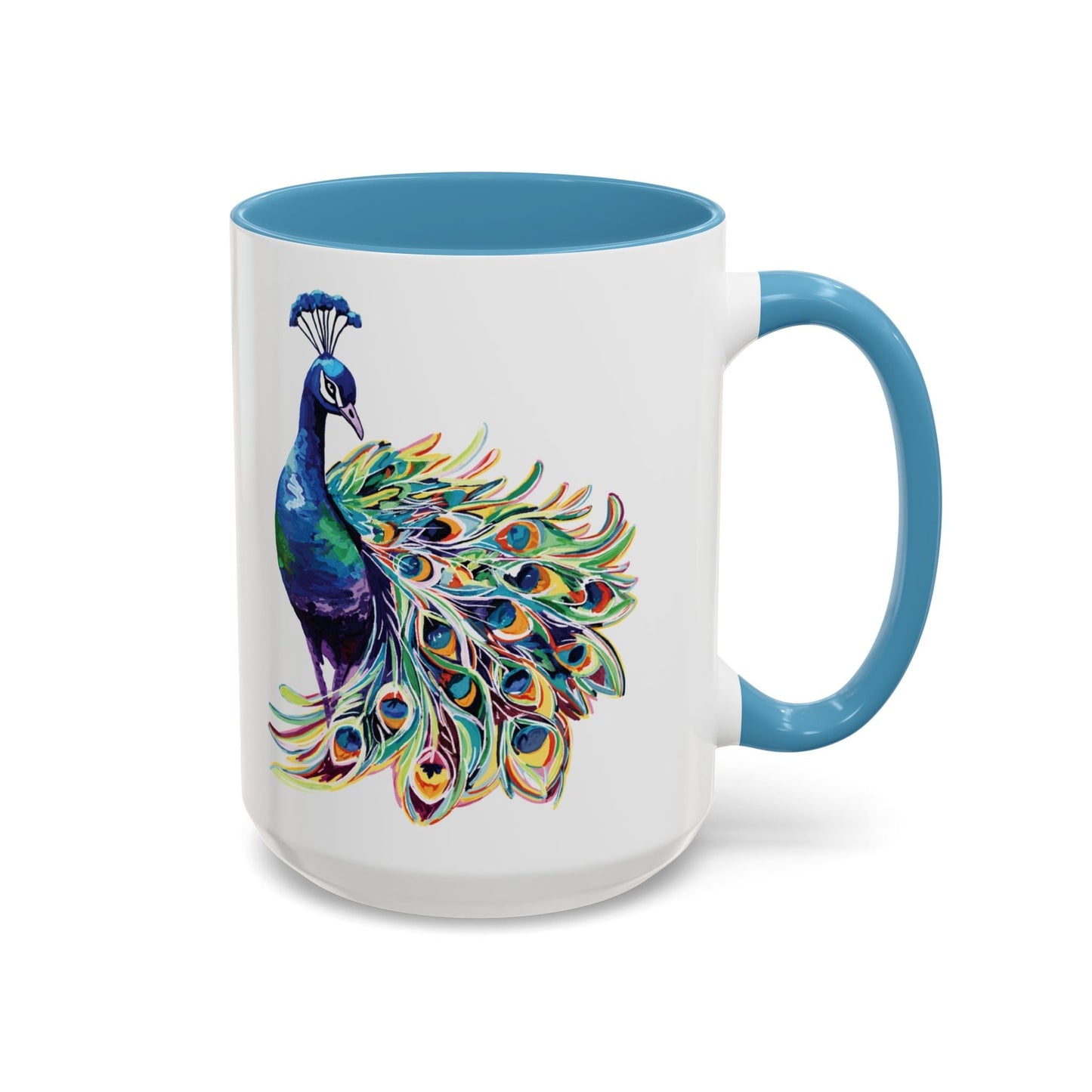 Peacock Two Tone Coffee Mugs (11oz & 15oz)