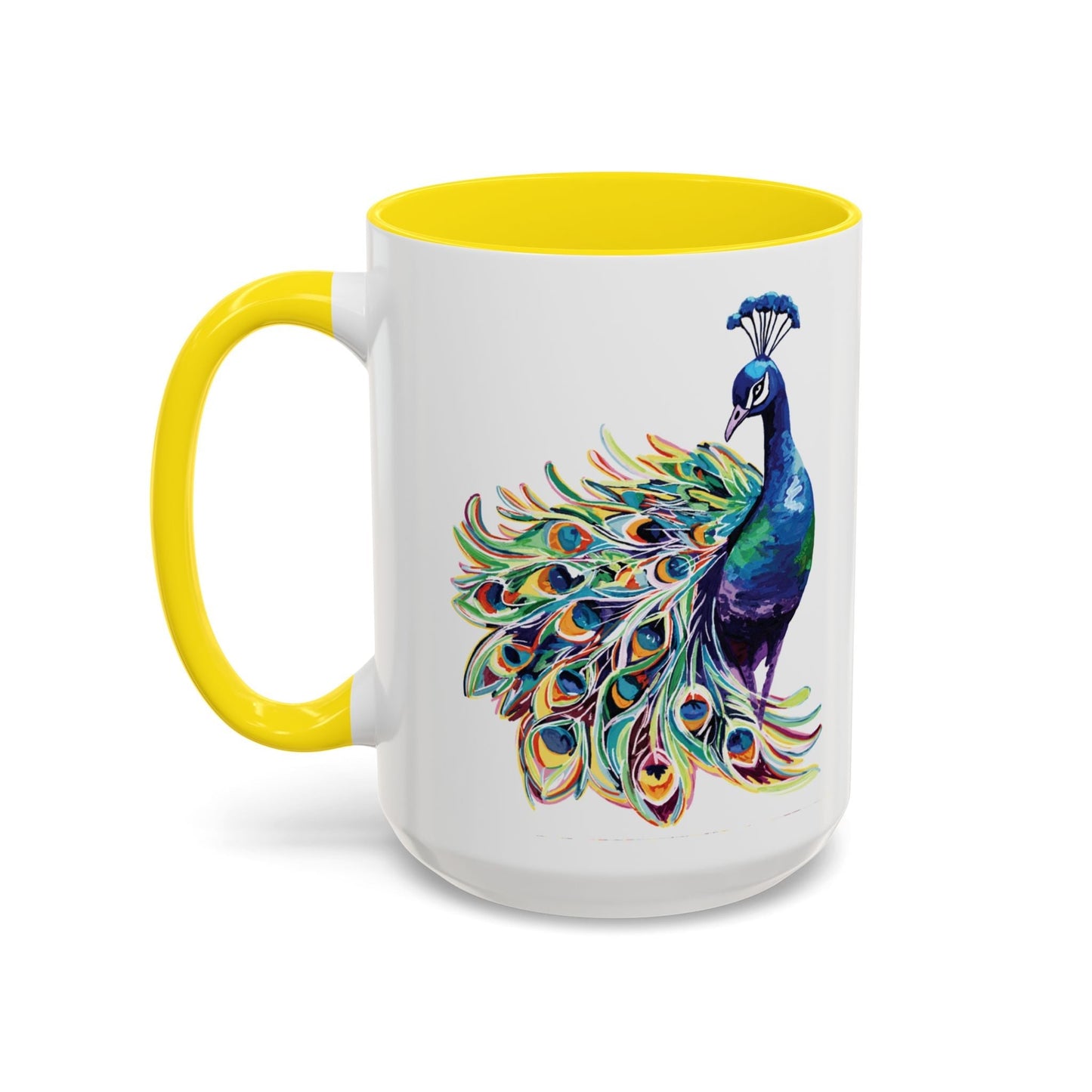 Peacock Two Tone Coffee Mugs (11oz & 15oz)