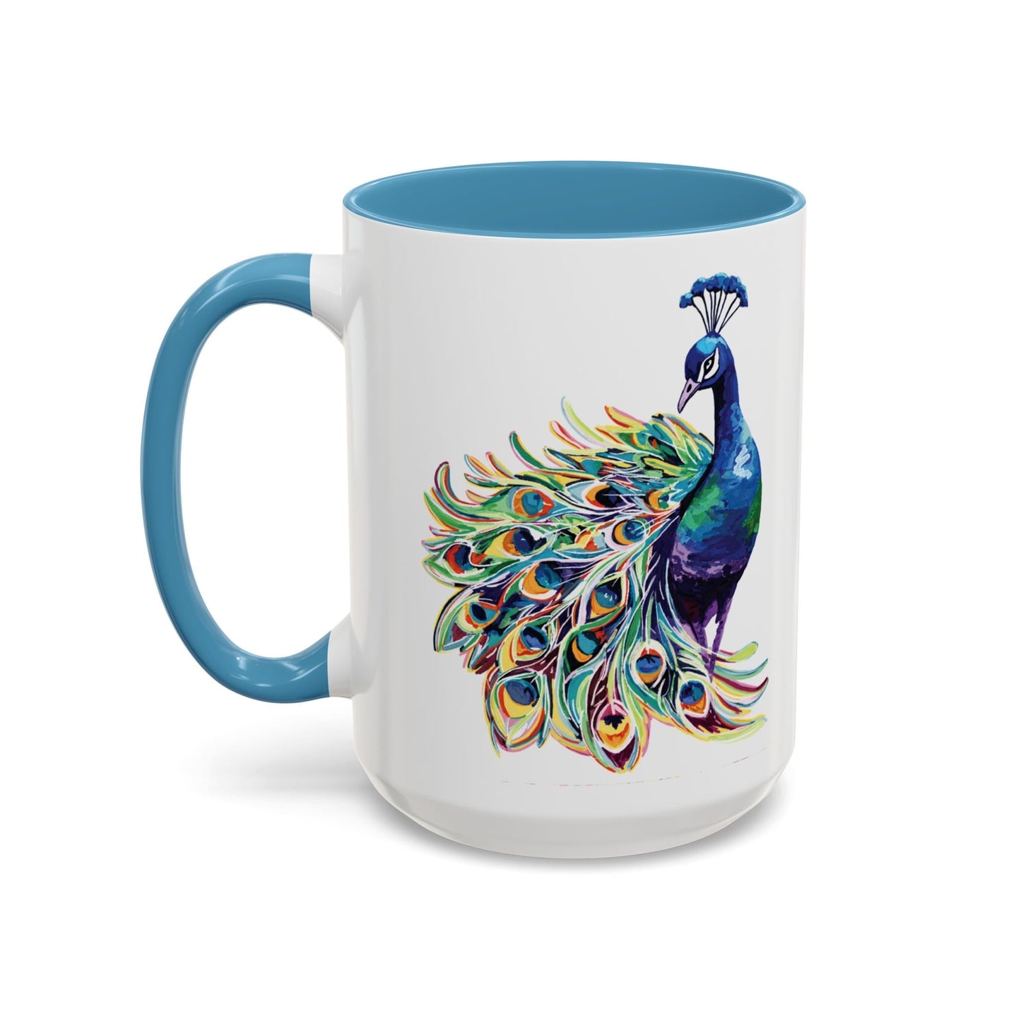 Peacock Two Tone Coffee Mugs (11oz & 15oz)