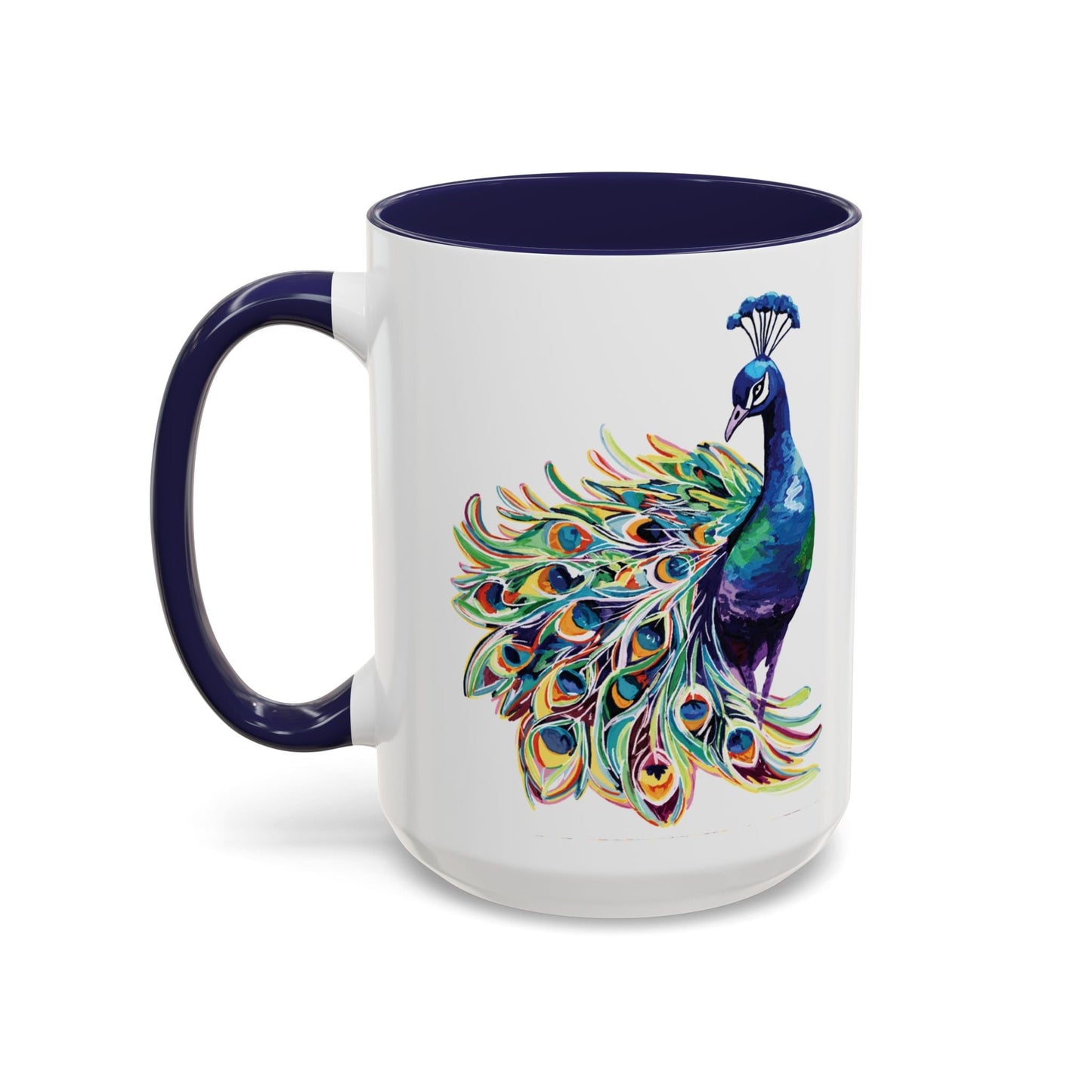 Peacock Two Tone Coffee Mugs (11oz & 15oz)