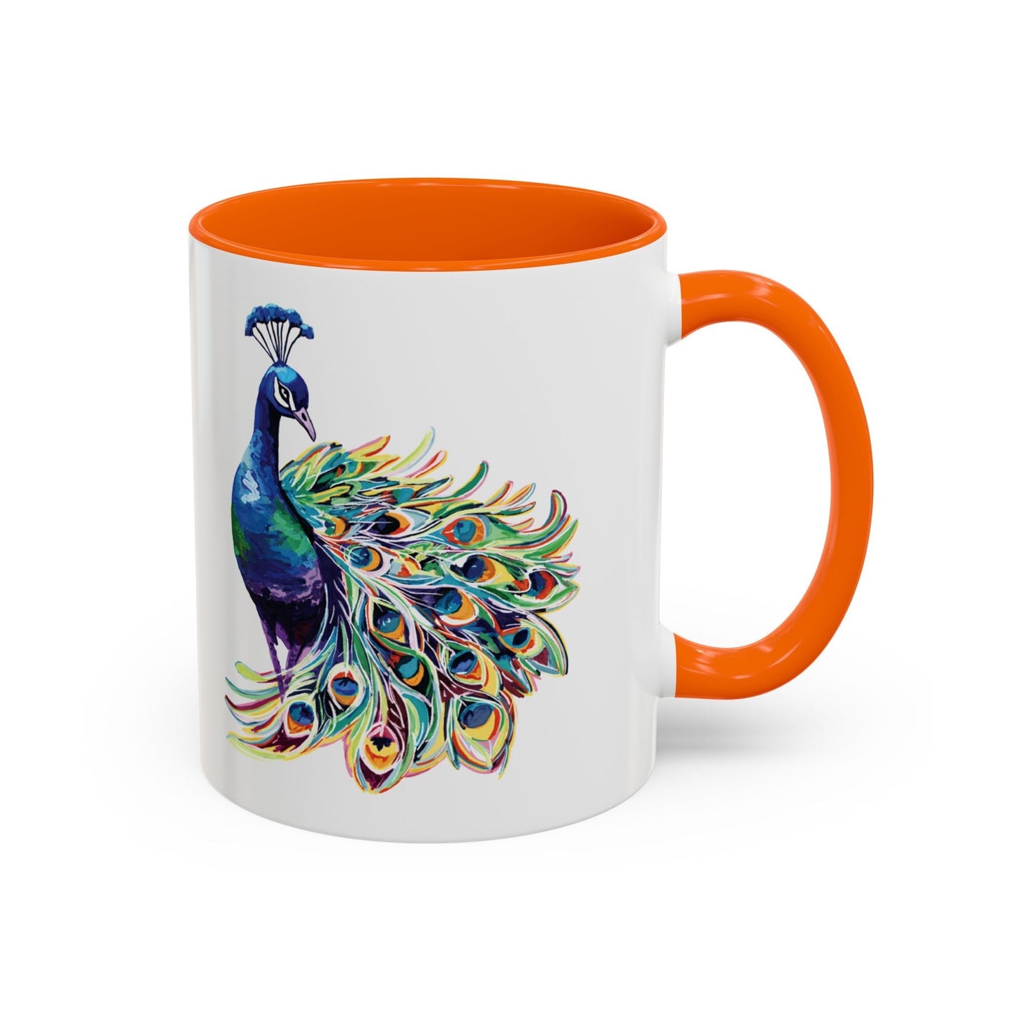 Peacock Two Tone Coffee Mugs (11oz & 15oz)