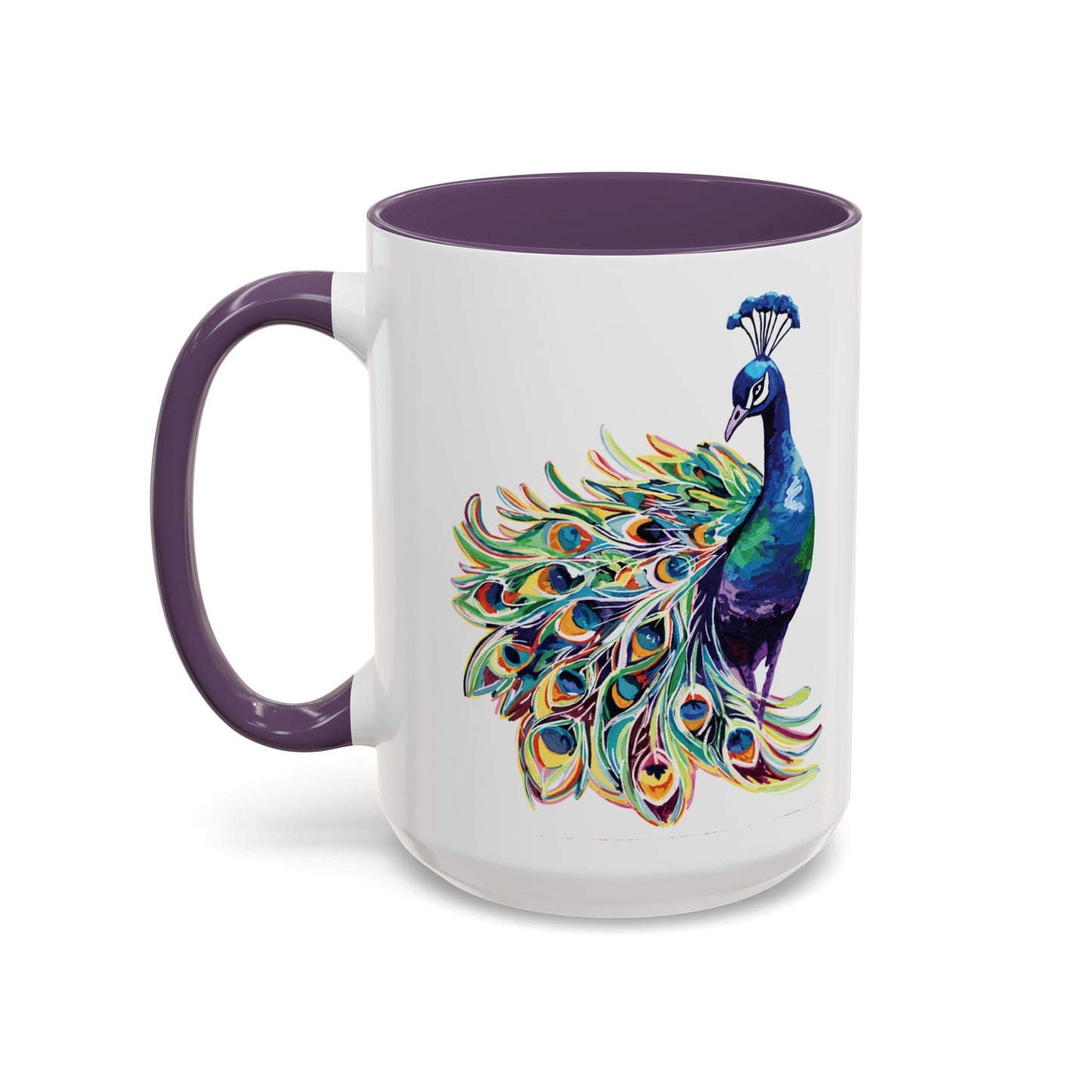 Peacock Two Tone Coffee Mugs (11oz & 15oz)