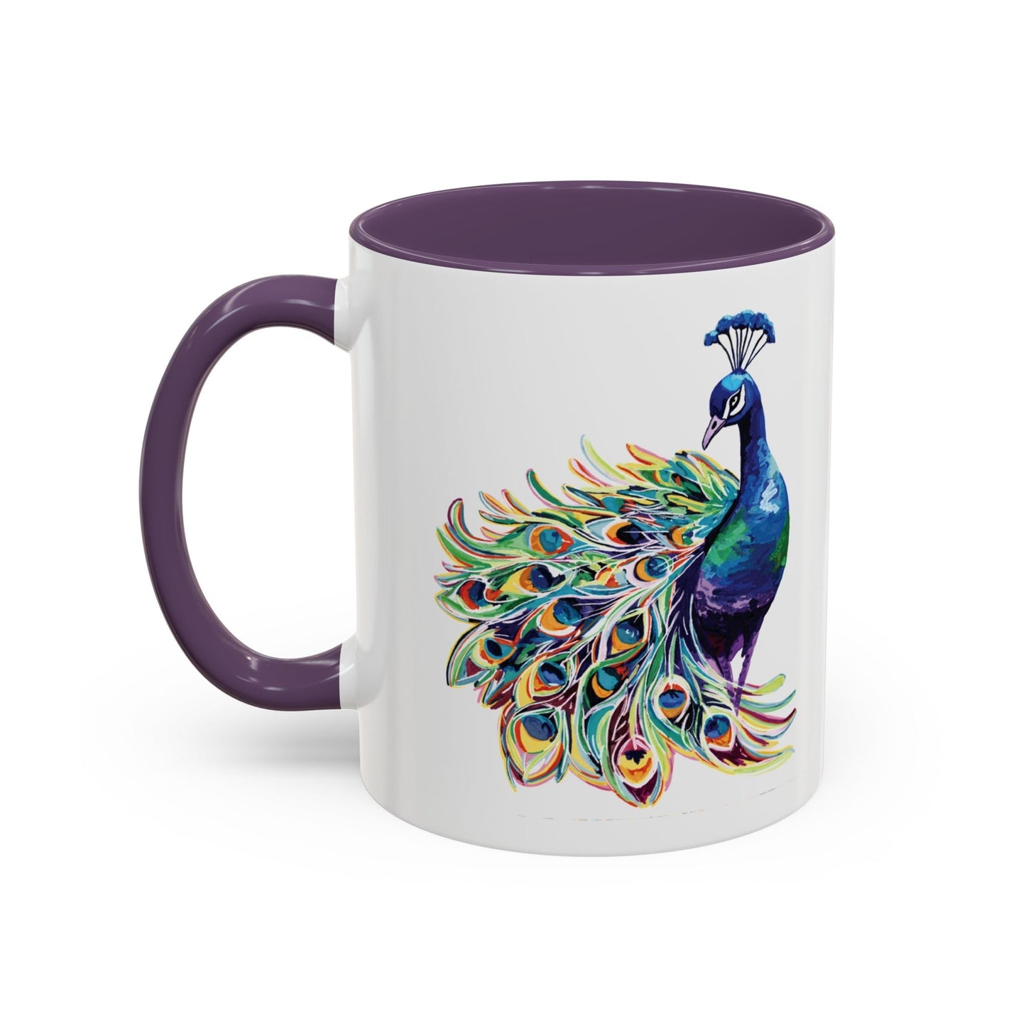 Peacock Two Tone Coffee Mugs (11oz & 15oz)